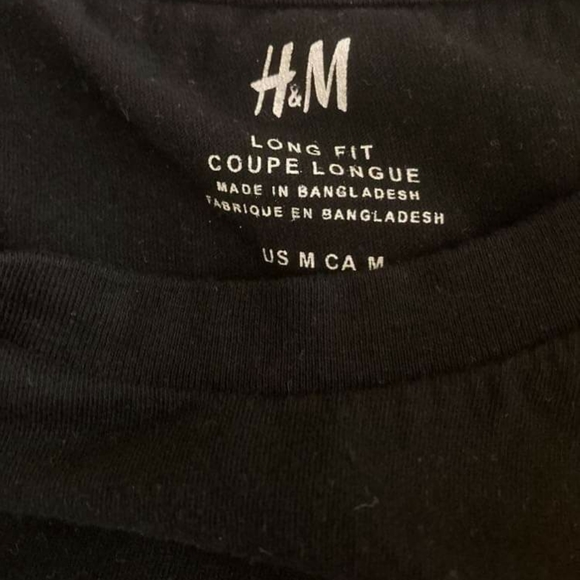 H&M Bundle of 2 Tall Scallop Tee Black/White - Picture 5 of 6